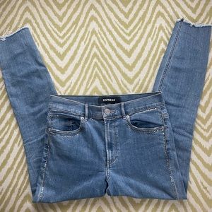 Express embroidered sparkles jeans